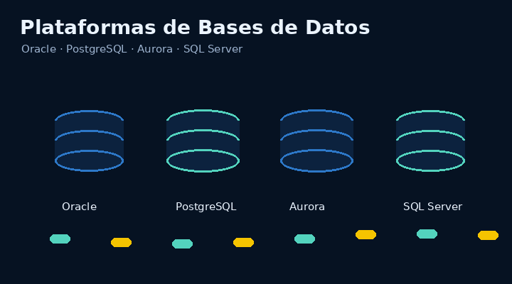 Animación de plataformas de bases de datos